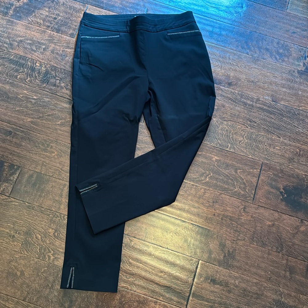 Chico’s Brigitte Beaded Detail Ankle Pants size 2 ( size 12)